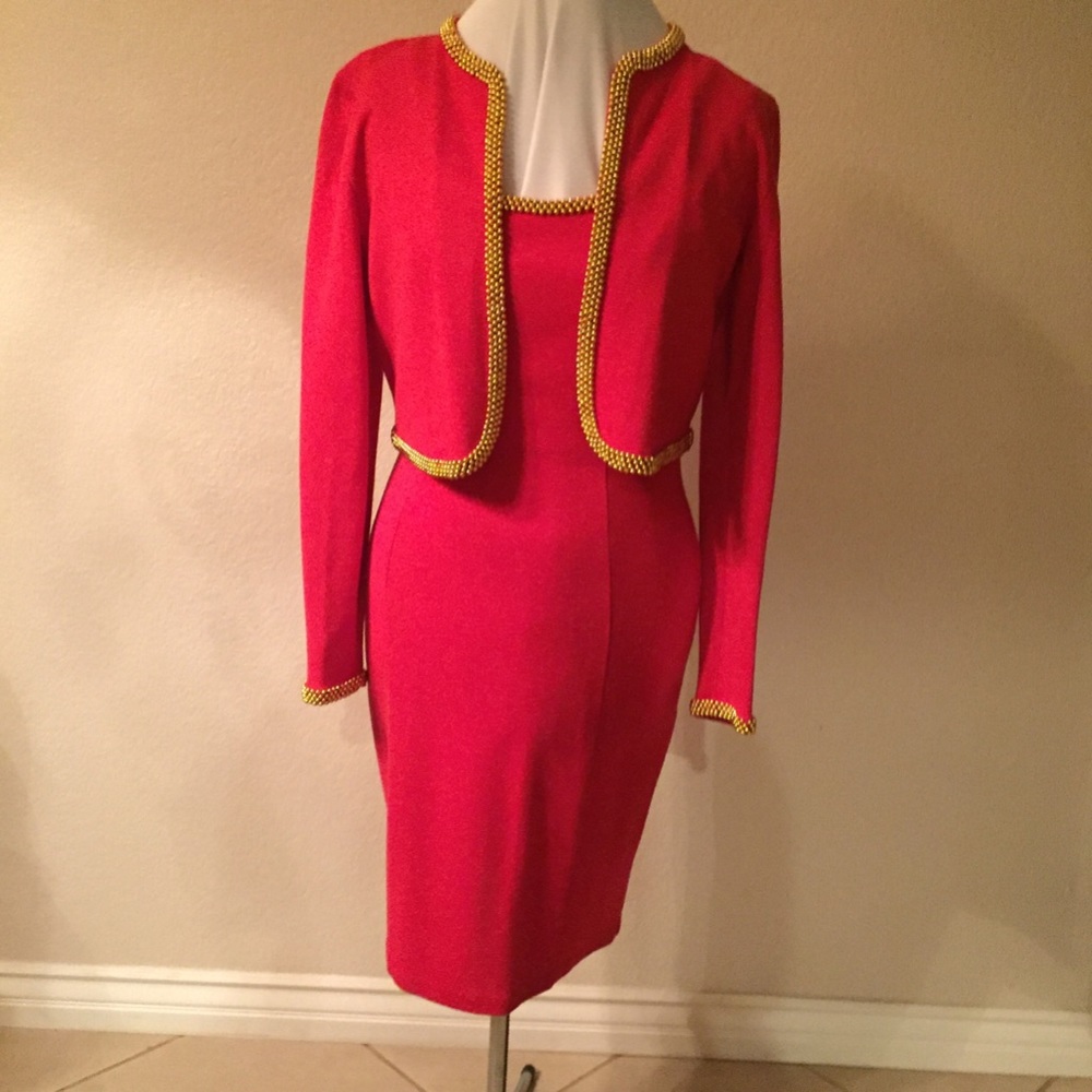 Red  Dress with Jacket